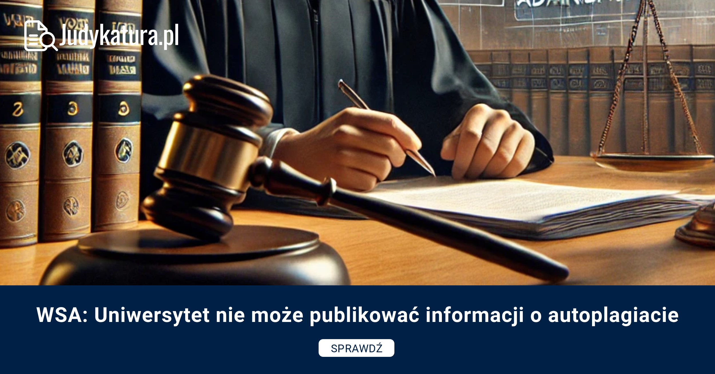 WSA: Uniwersytet nie może publikować informacji o autoplagiacie