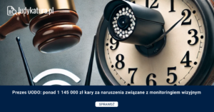 Prezes UODO: ponad 1 145 000 zł kary za naruszenia związane z monitoringiem wizyjnym