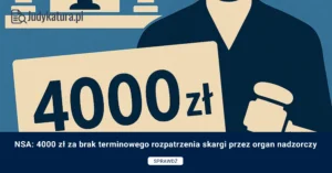 NSA: 4000 zł za brak terminowego rozpatrzenia skargi przez organ nadzorczy